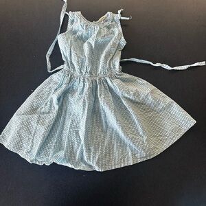 Lands' End Light Blue Checkered Kids Dress